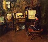 Alice in the Shinnecock Studio by William Merritt Chase